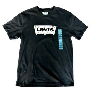 Levi's Classic Batwing Logo Men's Short Sleeve Black Large Graphic Tee Shirt